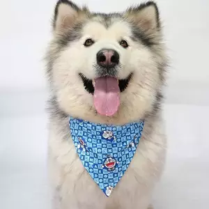 Thú Cưng Chó Nước Bọt Khăn Trung Bình Chó Lớn Alaska Samoyed Yếm Dễ Thương Tam Giác Khăn Có Thể Điều Chỉnh Dây Co Giãn