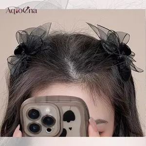 AqToCna 2 Chiếc Lưới Thời Trang Nơ Tóc Ngọt Ngào Tinh Tế Kẹp Tóc Cho Nữ Bé Gái Công Chúa Đa Năng Phụ Kiện Tóc Quà Tặng AqToCna
