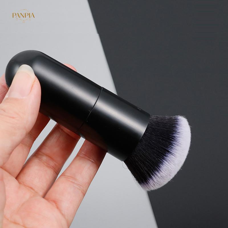 PNPIA- Bàn chải phấn tay cầm tròn chuyên nghiệp Bàn chải trang điểm Fluffy Soft Foundation Blush Brush Mỹ phẩm làm đẹp Quà tặng nữ