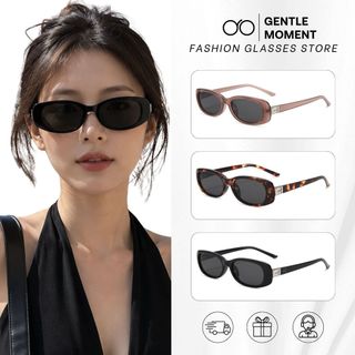 Kính râm gọng vuông GENTLE MOMENT kính mát oval chống tia UV chống nắng thời trang nam nữ phong cách GMT603