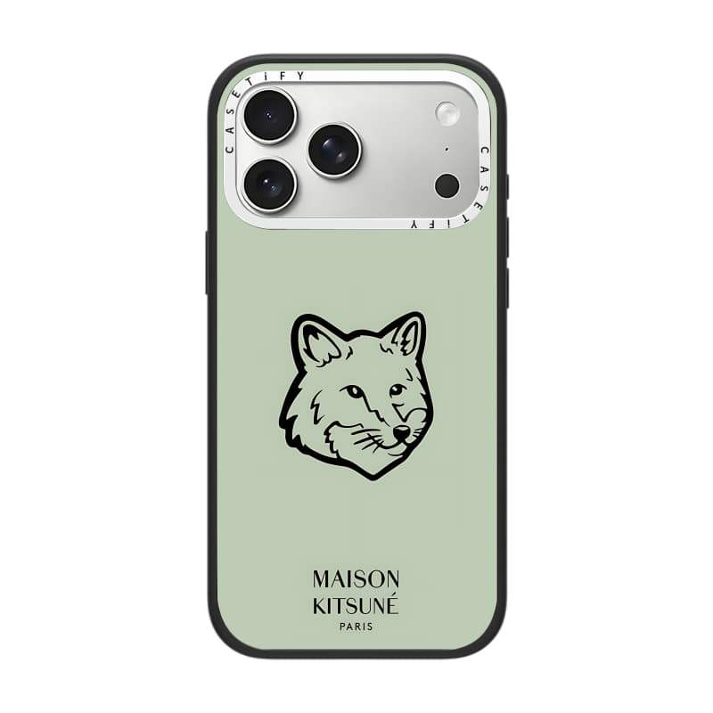 CASECASE X Fox Head Mềm Bạc Hà Ốp Lưng Máy Ảnh Màu Trắng Vòng Phiên Bản Mờ Đen Cứng Hút Từ Tính Tác Động Dành Cho Apple IPhone 13 14 15 16 17 Pro Max Air Plus Có Hộp