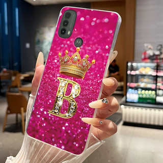 Ốp Silicon Mềm TPU Cho Motorola Moto E40 E30 E20 XT2155, Thời Trang, Chữ Cái Vương Miện
