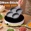 Chảo Omelette Bốn Lỗ Có Nắp Chảo Chống Dính Hộ Gia Đình Ăn Sáng Chảo Đá Y Tế Chảo Chiên Mini Burger Pan 9ZEE