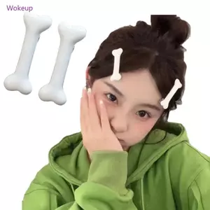 Woke Chó Xương Tóc Pin Bên Kẹp Y2K Kẹp Tóc Trang Phục Hóa Trang Phụ Kiện Tóc