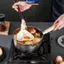 MAKY Phong Cách Nhật Bản Nồi Sữa Inox Tay Cầm Bằng Gỗ Chống Sti Saucepan Để Ấm Cà Phê Nấu Ăn Nhà Bếp Sử Dụng VN