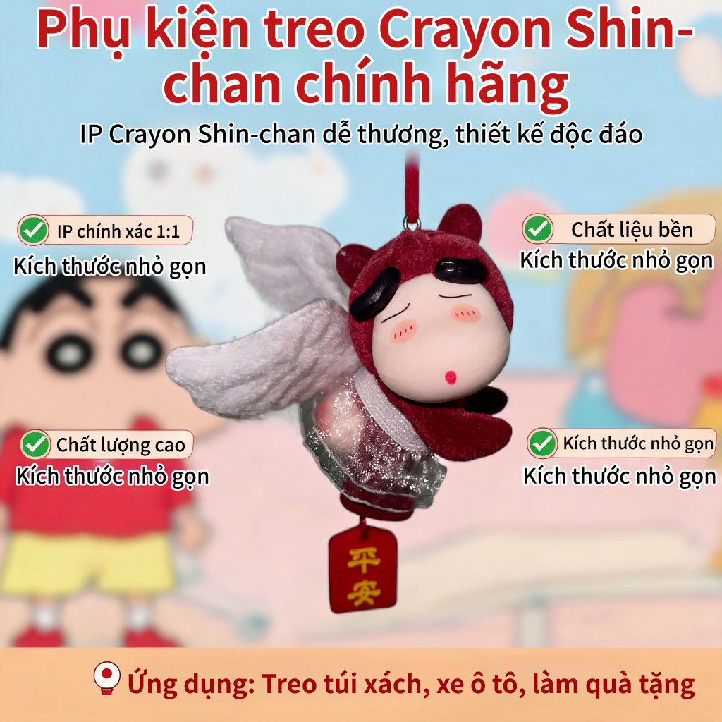 Mô hình Crayon Shin-chan Xoay Tự Do 360° Trang Trí Xe Ô Tô Xe Máy Decor Nội Thất Xe trang trí xe máy