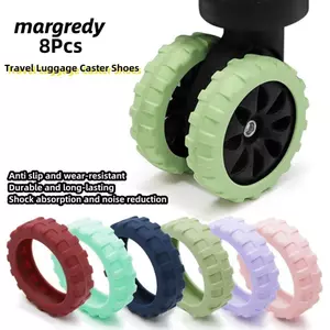 MARGREDY 8 Cái / bộ Du Lịch Hành Lý Bánh Xe Giày, Phụ Kiện Vali Trục Silicon Vali Bánh Xe Vỏ Bảo Vệ, Giảm Tiếng Ồn Với Âm Thanh Im Lặng Hành Lý Bảo Vệ Bánh Xe