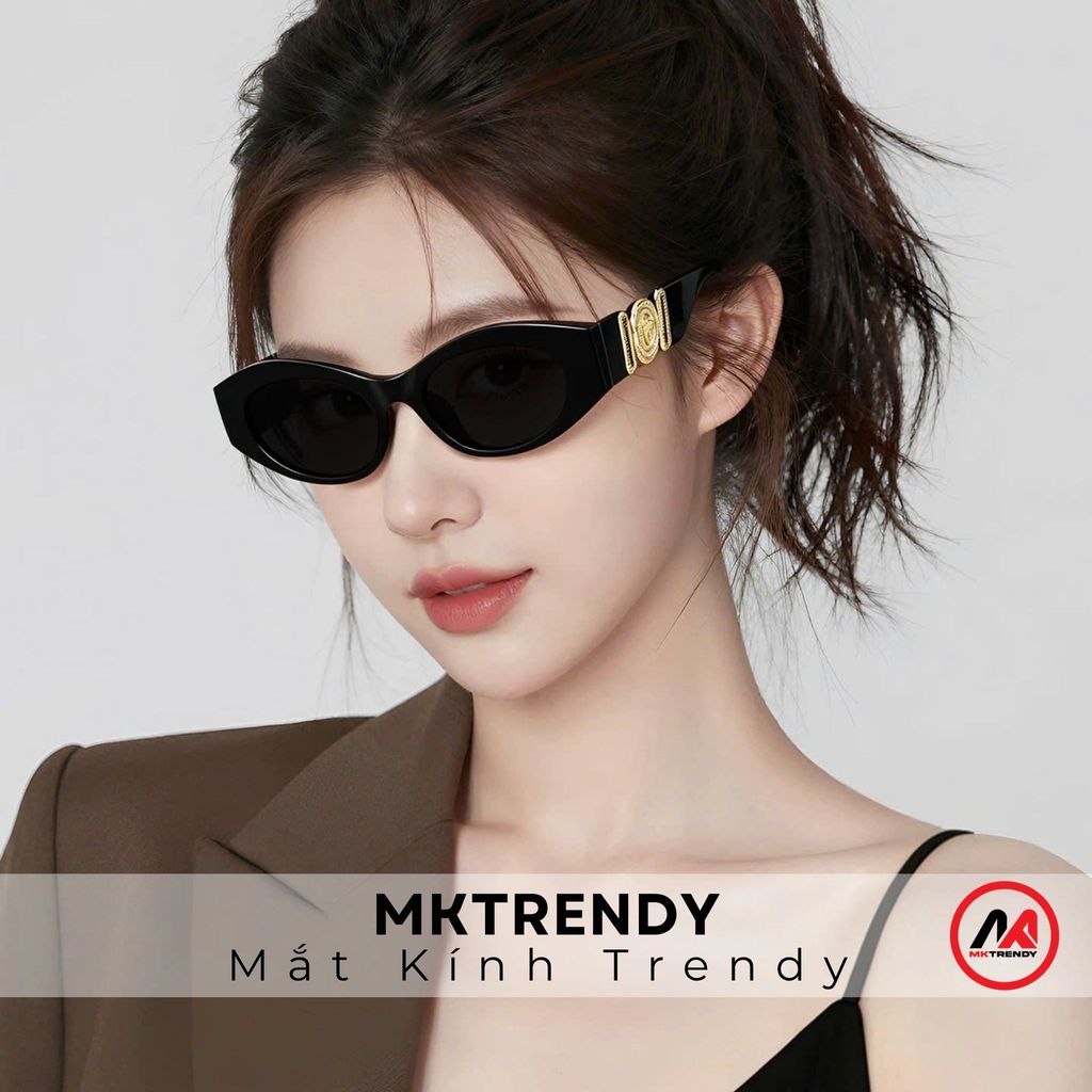 [Live x MKTRENDY] Kính râm mắt mèo chống tia UV kính mát thời trang nam nữ phong cách Hàn Quốc sang trọng T37