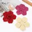 PlumHOUSE 1 Ba Chiều Camellia Kim Cương Giả Hoa Miếng Dán Thủ Công DIY May Đồ Dùng Tôn Tạo Hoa Thổ Cẩm Vải Lấp Lánh VN