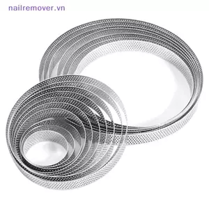 5 Chiếc Vòng Thép Không Gỉ Tart Nhẫn Chịu Nhiệt Đục Lỗ Khuôn DIY Mousse Trái Cây Bánh Tartlet Donut Khuôn Dụng Cụ Nhà Bếp MỚI