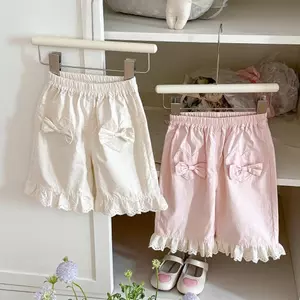 Mùa hè Phong cách mới (80-120) Quần short vải Cotton thời trang phù hợp cho bé gái
