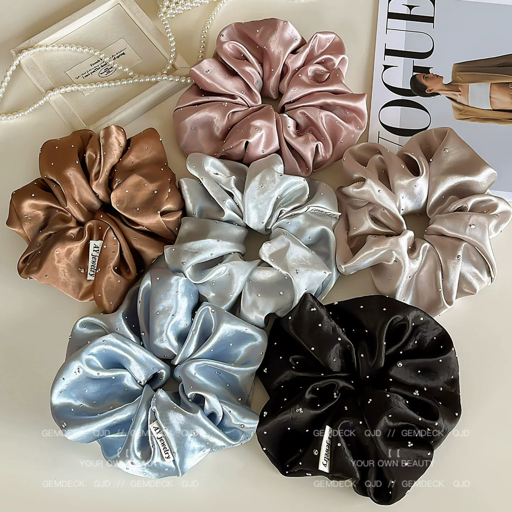Phong Cách Hàn Quốc Gypsophila Zircon Dây Buộc Tóc Nữ 2026 Phong Cách Mới Cao Cấp Cảm Giác Lớn Tất Cả Trận Đấu Buộc Tóc