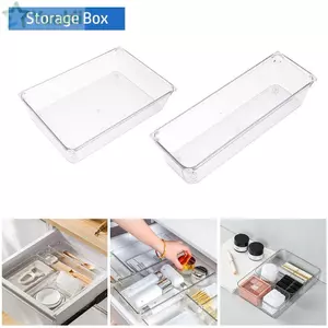Hộp đựng đồ để bàn YUUKII, Hộp đựng đồ lặt vặt trong suốt, Hộp đựng mỹ phẩm ngăn kéo bằng nhựa S / M / L / XL / XXL