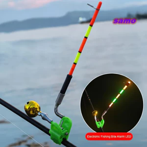 SAMO Phao báo động cắn cá điện tử, Nhắc nhở tự động chống nước Bobber câu cá, Đèn LED nhắc nhở di động Phao câu cá
