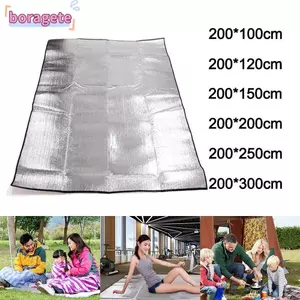 Thảm cắm trại BORAGETE, Thảm xốp cách nhiệt chống thấm nước, Tấm lót ngủ siêu nhẹ có dấu chân lều ngoài trời