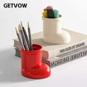 Hộp lưu trữ máy tính để bàn GETVOW, Hộp đựng bút hình khởi động bằng nhựa, Bình Bắc Âu Trang trí trang trí Bình lưu trữ trang trí Nhà