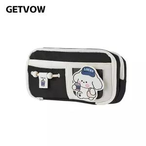 Túi đựng bút GETVOW, Bút chì dung lượng lớn nhiều lớp, Túi đựng bút thiết kế dây kéo chất lượng cao Quà tặng