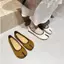 TT Phong Cách Hàn Quốc Chấm Bi Chia Ngón Chân Giày Móng Ngựa Giày Nữ Mùa Hè Phù Hợp Với Đế Mềm Giày Đế Bằng Lợn Giày
