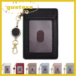Hộp đựng thẻ GUSTAVA, Hộp bảo vệ thẻ ID có thể thu vào PU, Hộp đựng thẻ sinh viên cửa sổ trong suốt di động Cuộc sống hàng ngày