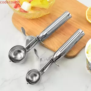 MECOVED Kem Muỗng Kích Hoạt Thép Không Gỉ 304 Bánh Quy Bột Dưa Baller Thanh Dụng Cụ