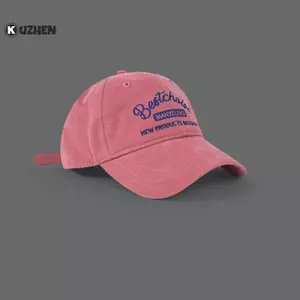 KUZHEN Nữ Thêu Màu Hồng Mũ Bóng Chày Cotton Mềm Che Nắng Đạt Đỉnh Mũ Nữ Cô Gái Hàn Quốc Thể Thao Ngoài Trời Tấm Che Mũ HOT