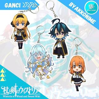 Keychain Acrylic Anime Tsue To Tsurugi No Wistoria  - Will Serfort, Elfaria Albis Serfort, Colette Loire,