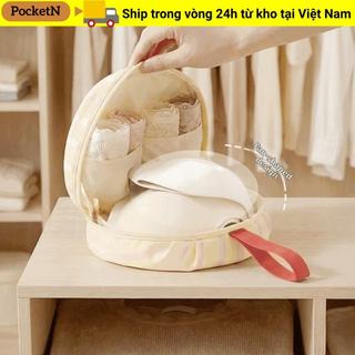 Túi đựng đồ lót POCKETN, Túi đựng áo ngực du lịch hoạt hình di động, Lưới chia bền bỉ Túi đựng đồ lót nhẹ
