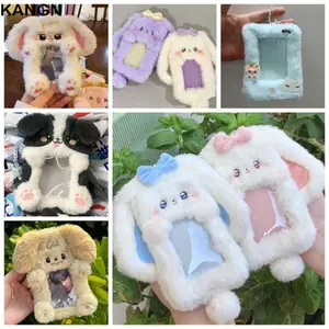 KANGN Photocard, Hộp đựng thẻ ảnh sang trọng cho thỏ / chó / mèo, Thỏ tai to dễ thương / Collie viền đa chức năng Hình ảnh thần tượng Vỏ bảo vệ văn phòng trường học