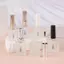 Chai sơn móng tay tròn mờ rỗng 15ml có bàn chải di động Hộp đựng móng tay nghệ thuật thủy tinh Chai dầu móng tay chống ánh sáng VN
