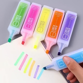Bút Đánh Dấu 6 Màu Dạ Quang Mềm Mịn DIY Đa Ứng Dụng cho học sinh ghi chú dụng cụ học tập hot