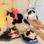 HL Hoạt Hình Nhung San Hô Khăn Tay Cho Nhà Bếp Kawaii Mèo Khăn Lau Tay Vải Vệ Sinh Phòng Tắm Treo Khăn Thấm Hút Sạch Rag LMWU