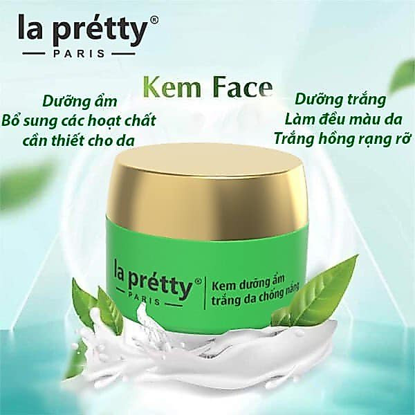 Kem dưỡng ẩm trắng da chống nắng La Pretty Kem Mặt