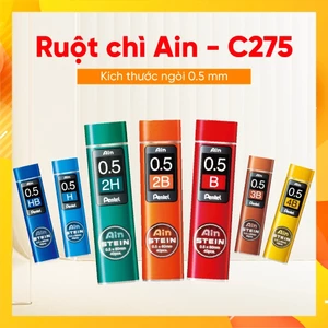 Ruột chì kim Pentel ngòi chì bấm 2B đủ các size ngòi 0.2/0.3/0.5/0.7/0.9mm