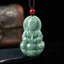 Phong cách mới Ice a Goods Bean Green Guanyin Tượng Phật Mặt dây chuyền