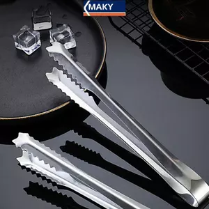 MAKY BBQ Thực Phẩm Kẹp Thịt Nướng Thép Không Gỉ Nhà Bếp Thực Phẩm Thịt Chống Trơn Trượt Chống Dính Bít Tết Kẹp Dụng Cụ Nấu Ăn Răng Khăn Đá Kẹp VN