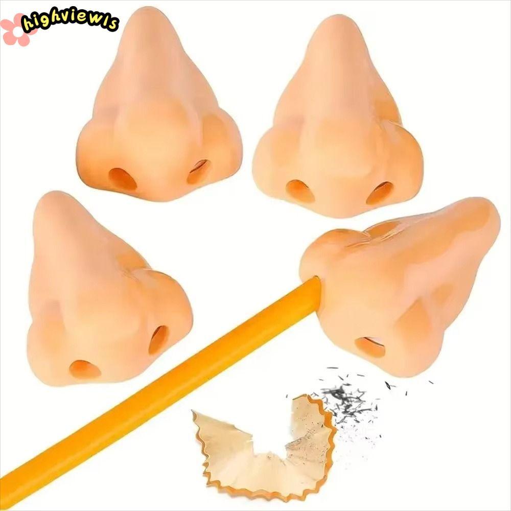 Máy mài bút chì mũi HIGHVIEWLS, Máy mài lỗ đôi mô phỏng hoạt hình, Thiết kế mũi di động mới lạ vui nhộn Máy mài bút chì học sinh Quà tặng và giải thưởng lớp học