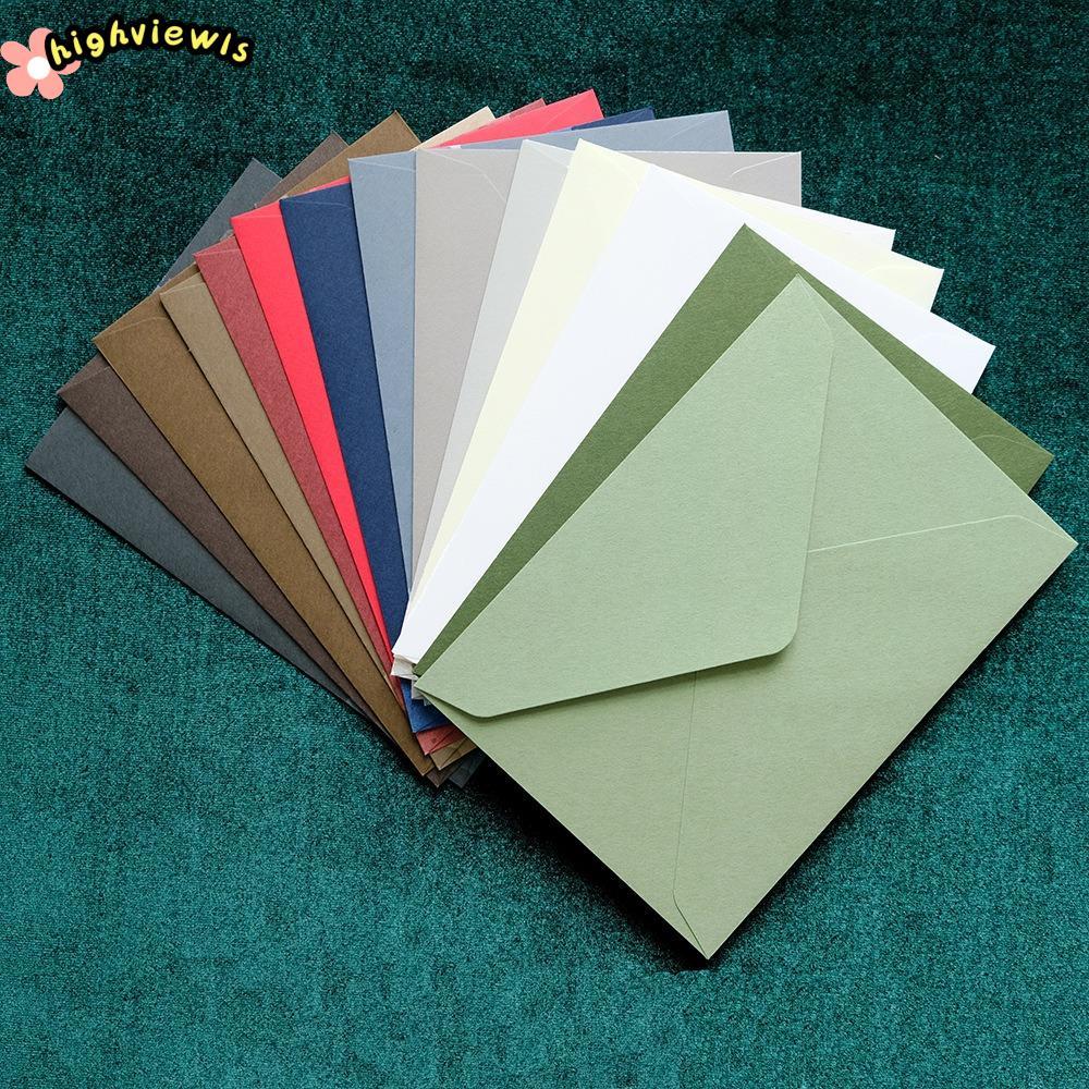 HIGHVIEWLS 20 Cái / gói Phong Bì Phương Tây, Thiệp Chúc Mừng Giấy C6, Gói Tiếp Liệu Vintage Nhung Họa Tiết Túi Quà Tặng Quấn Chữ Phong Bì Lời Mời Tiệc Cưới