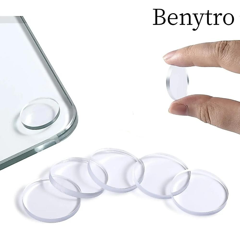 Benytro 20 Miếng Lót Bàn Kính 20x3mm, Chống Trượt, Đệm Tròn, Chống Dính, Phụ Kiện Dưới Kính