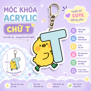 Móc khoá Gà Con ôm Bảng Chữ Cái