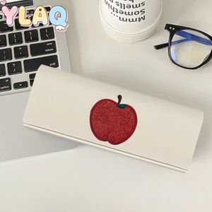 Hộp đựng kính từ tính in hình trái cây màu đỏ Hộp đựng kính mắt di động để sử dụng tại trường học hàng ngày