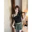 Xiaoxiangfeng Camellia Dây đeo nhỏ không dây cho nữ Mùa hè Phong cách mới Không tay Đáy Áo khoác ngoài Áo Vest trắng