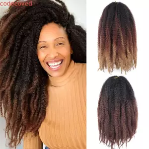 COSCOVED 26 Dây Marley Xoắn Bện Tóc, 14 Inch Tổng Hợp Afro Kinky Xoăn Tóc Móc, DIY Ombre Uốn Dài Mùa Xuân Xoắn Phần Mở Rộng Tóc Châu Phi