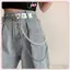 JRP Đơn Giản Dây Thắt Lưng Cho Nữ Tính Khí Ngọc Trai Đính Hạt Hình Chữ U Dây Xích Hip Hop Ro Cá Tính Quần Jean Dây Xích Phụ Kiện JRP