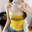 Milyfashion Ren Khâu Tinh Khiết Desire In Chữ Sling Slim-fit Ôm Hơn Nhìn Với Miếng Lót Ngực Phù Hợp Với Áo Ngắn Top P5