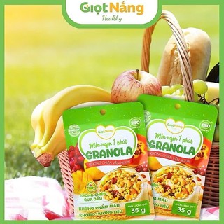 [ Gói 35gr ] Granola Giọt Nắng mới Ngũ cốc ăn sáng healthy ngon giòn lành mạnh, giàu chất xơ và năng lượng