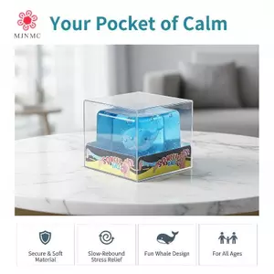 MJnmc Cá Voi Xanh Bóp Đồ Chơi 12 Pa Mềm Mại Kết Cấu Căng Thẳng Đồ Chơi Giảm Căng Thẳng Cho Trẻ Em Người Lớn Du Lịch Lo Âu Giảm Mới