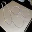 PNPIA- Hoa Hồng Ngọc Trai Hạt Nelace Bộ Pháp Niche Nữ Thanh Lịch Trang Sức Ánh Sáng Sang Trọng Đính Hạt Choker Cho Trường Prom