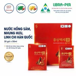 Nước Hồng Sâm Nhung Hươu Linh Chi Hàn Quốc Q Hộp 30 gói x 50ml - Bồi Bổ Cơ Thể Tăng Sức Đề Kháng