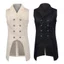 Nam Gothic Steampunk Đôi Ngực Tailcoat Áo Khoác Jacquard Thổ Cẩm Không Tay Đuôi Nuốt Áo Thời Trung Cổ Victoria Trang Phục Cho Sân Khấu Biểu Diễn Tiệc Cosplay
