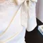 Áo thun ngắn tay khâu ren kiểu Pháp Áo thun ngắn tay cổ áo kiểu dáng nữ dáng ôm hơn Niche Fashion Commuter All-Match Top